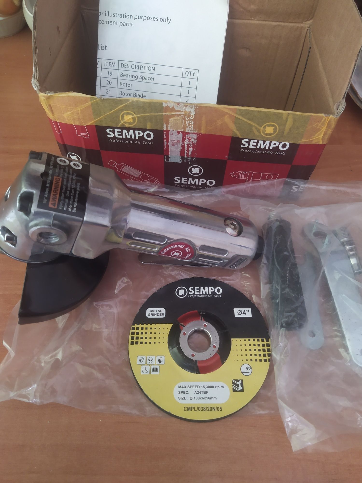 Пневмо болгарка SEMPO SP-AG 100