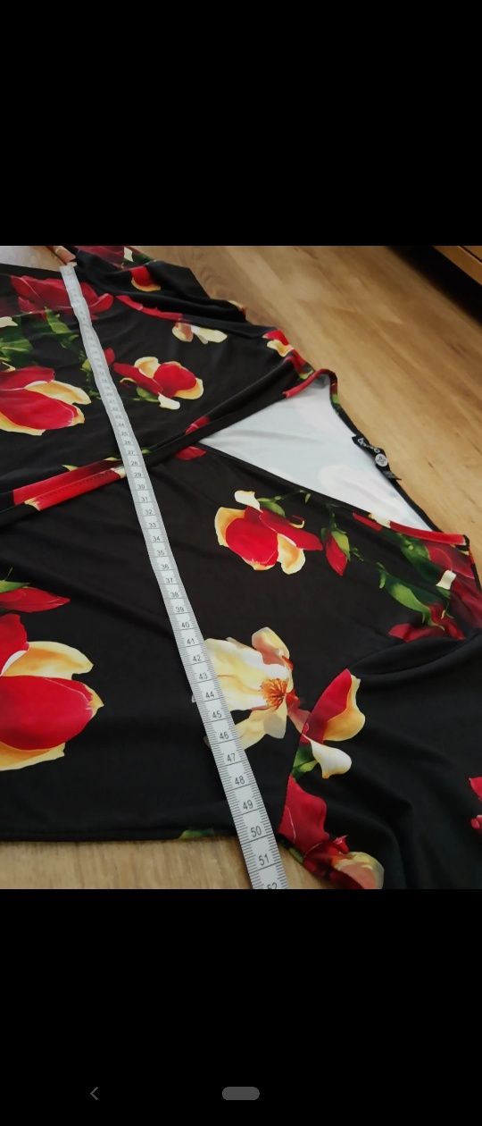 Suknia długa maxi elegancka wyjątkowa Boho sukienka wysokiej 44 46 XXL