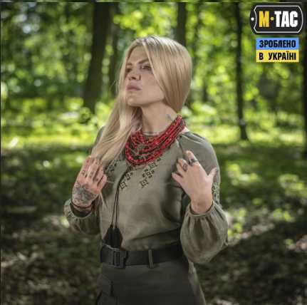 M-Tac вишиванка жіноча 100% льон олива