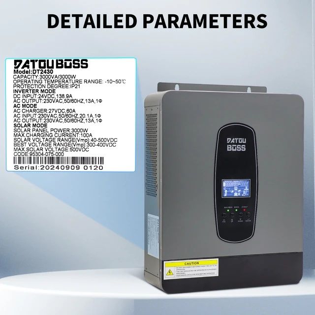 Гибридный инвертор (тихий)24v  3000W 6000W Datouboss