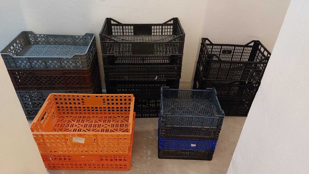 Conjunto de 14 caixas de plástico