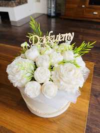 FlowerBox świeczki podziękowanie chrzest komunia handmade ślub wesele