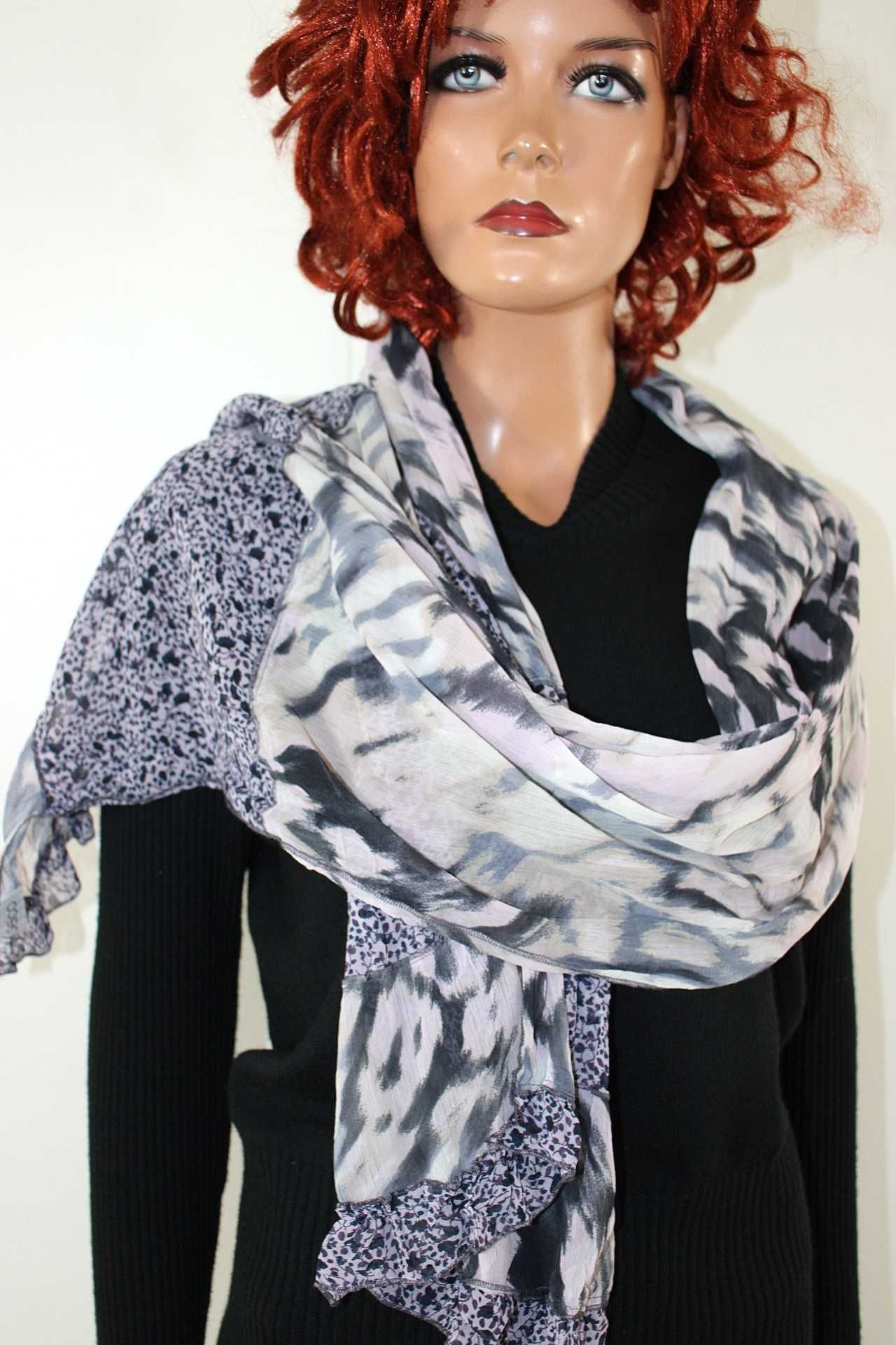 sn5 Gelco stylowy lekki szal apaszka 41x170