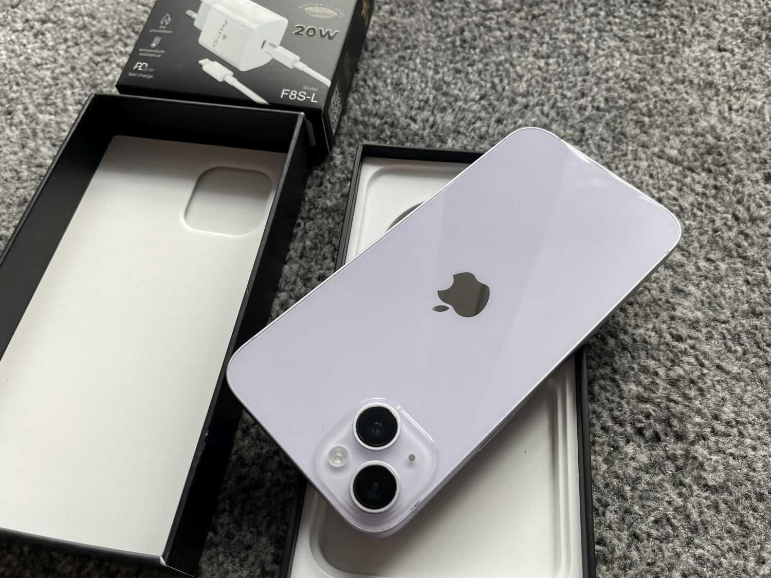 iPhone 14+ Plus 128GB Purple Fioletowy Bateria 92% Gwarancja FAKTURA