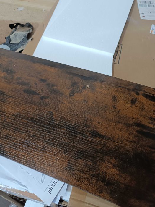 Półka Stojąca na Buty z Siedziskiem VINTAGE Regał Ławka PĘKNIĘCIE