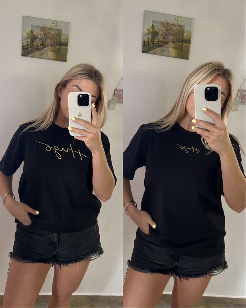 Черная женская футболка Calvin Klein, Hugo, Guess XS S M L