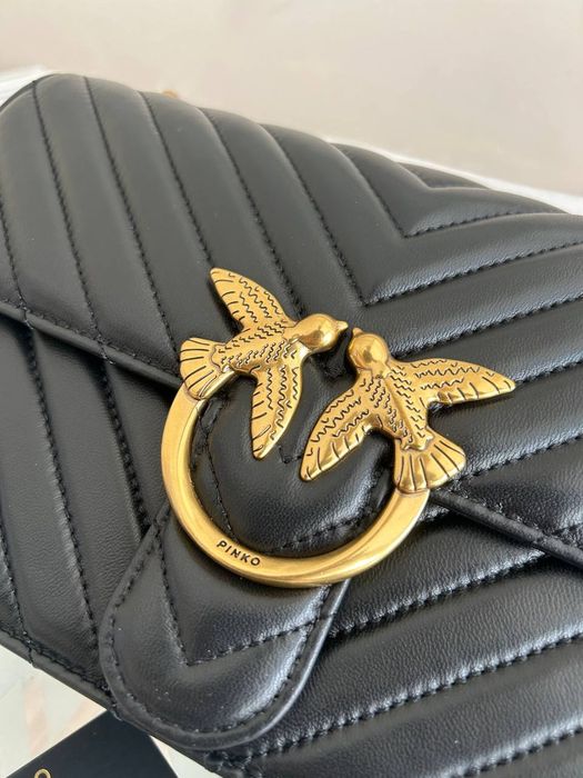 NOWA! Torebka pinko Love Chevron 27cm-Skan NFC -cały zestaw z metkami!