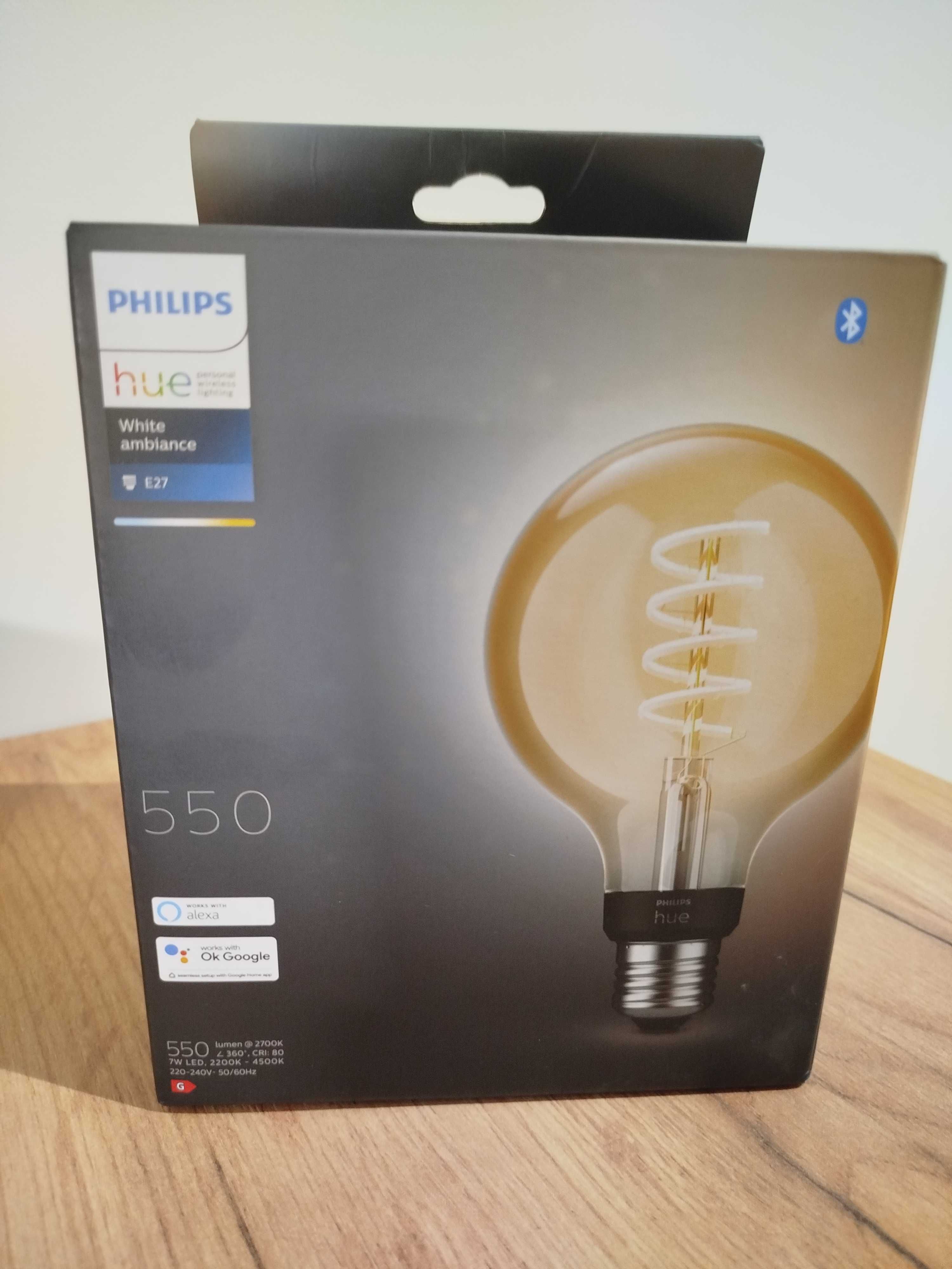 Żarówka LED Globe E27 G95 7W CCT PHILIPS HUE Filament Bluetooth