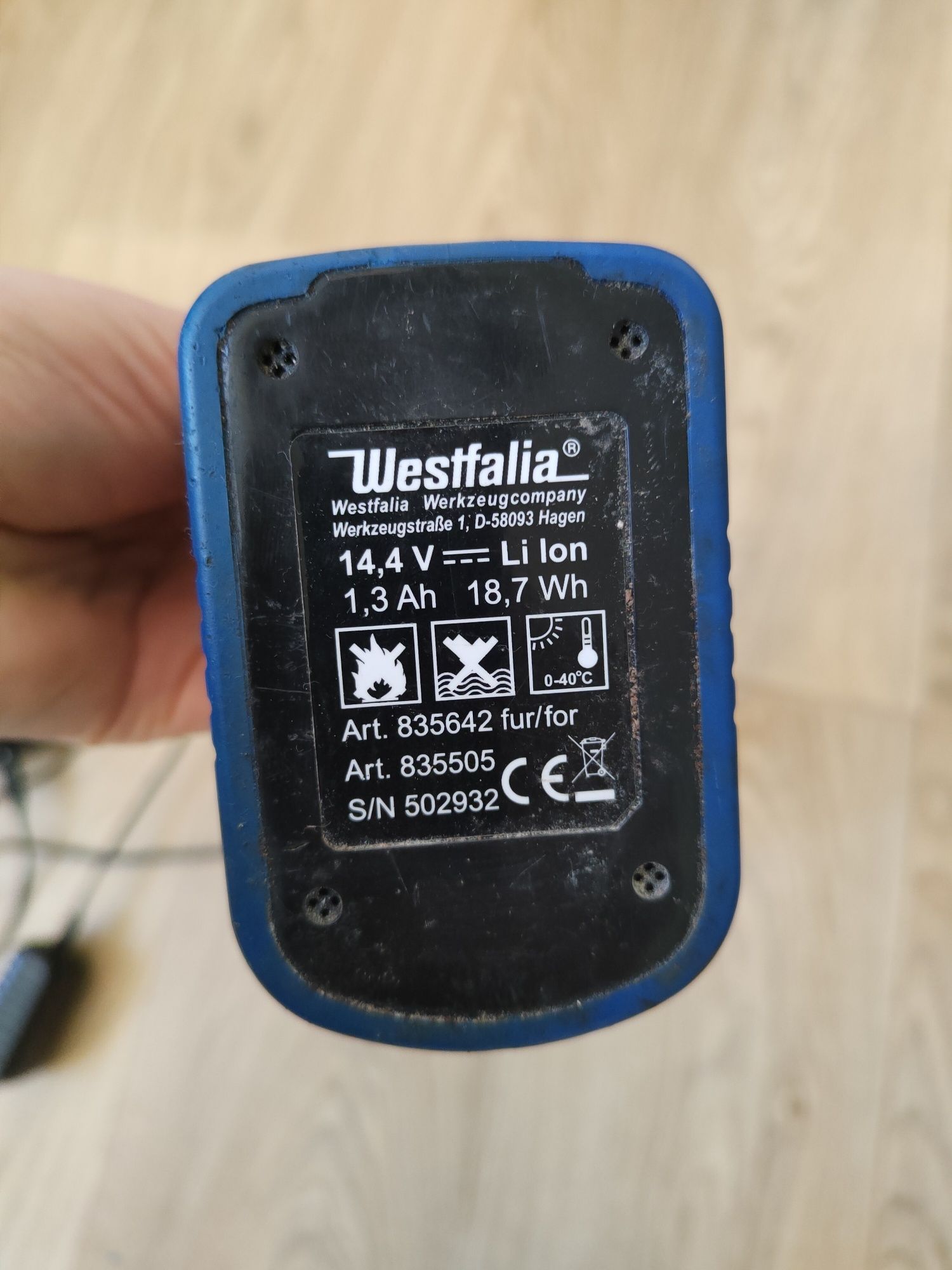 Piła szablasta akumulatorowa lisi ogon Westfalia bateria + ładowarka