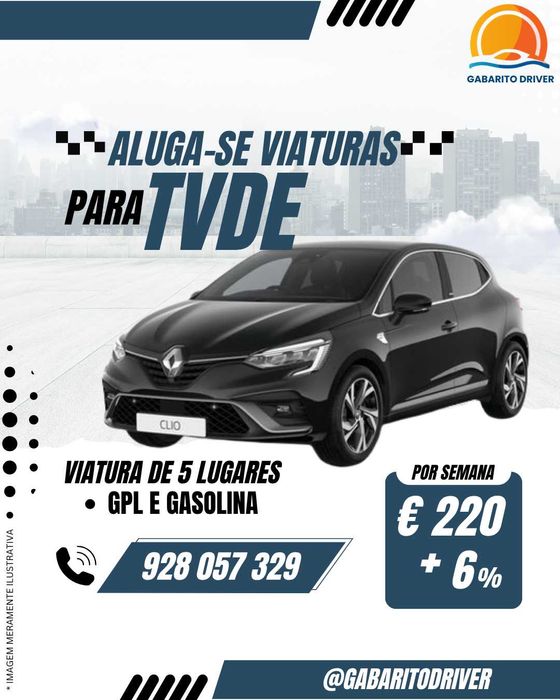 Aluguel de Viatura TVDE - UBER e BOLT