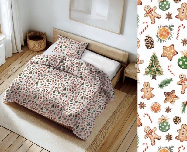 Nowa pościel 140x200 cm z motywem świątecznym zimowym /różne wzory