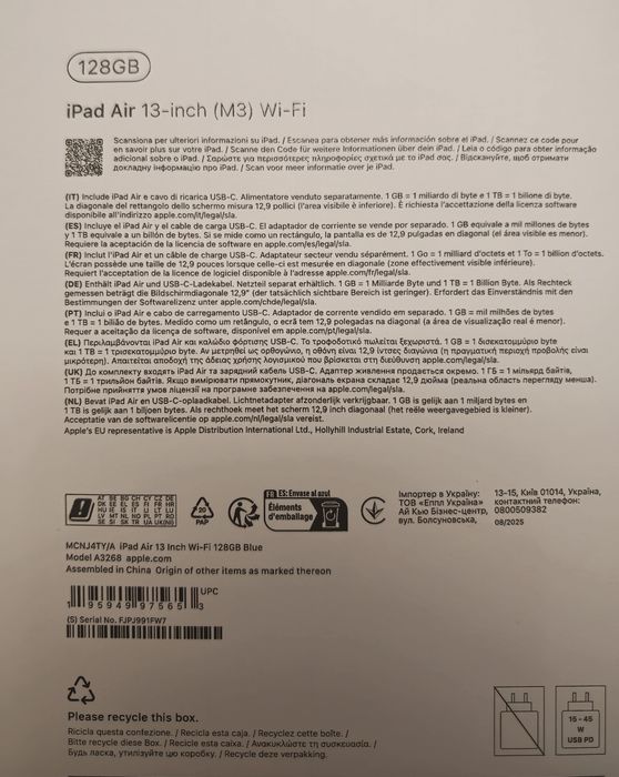 iPad Air 13" 128GB Azul Semi-novo, C/Garantia Aceito Retomas