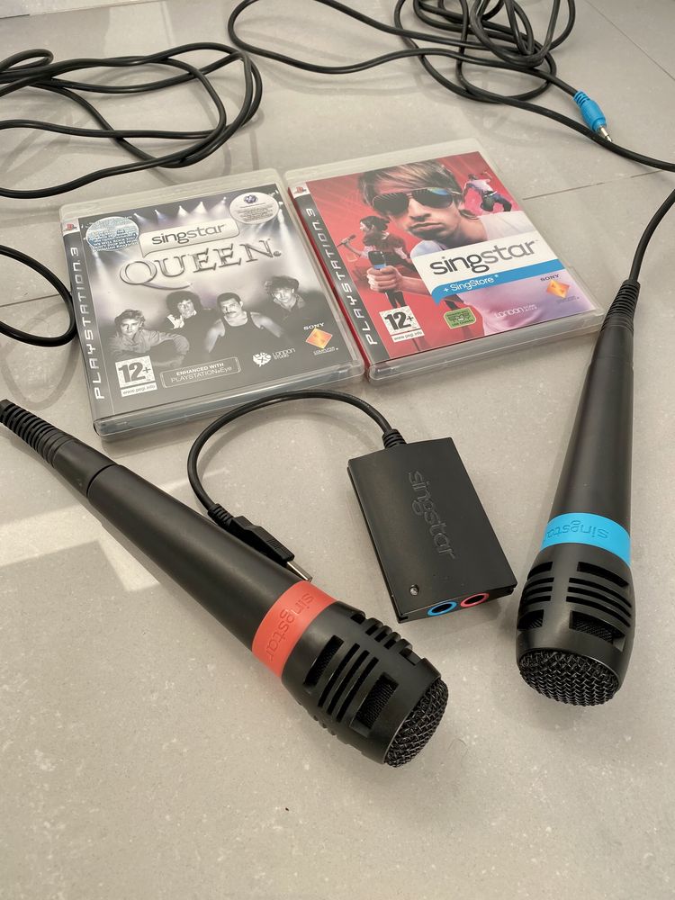 Singstar Ps3 (microfones + 2 jogos)