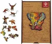 Puzzle Drewniane A3 - Słonie, Panta Plast