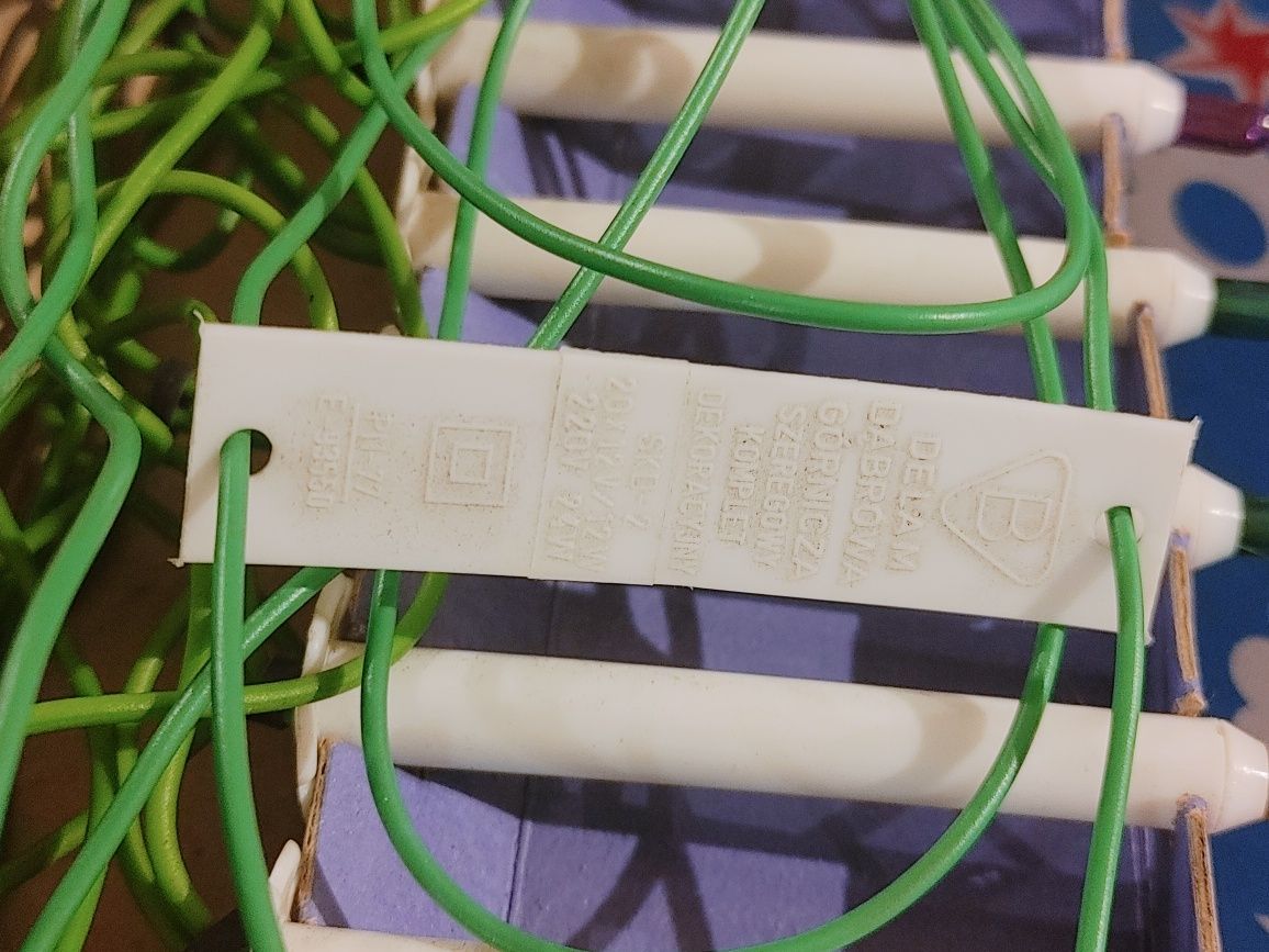 Lampki choinkowe retro światełka na choinkę PRL Delam Śnieżka