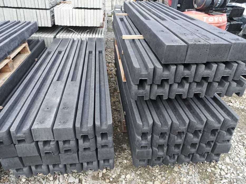 Ogrodzenie panelowe, słupki ogrodzeniowe, podmurówka betonowa