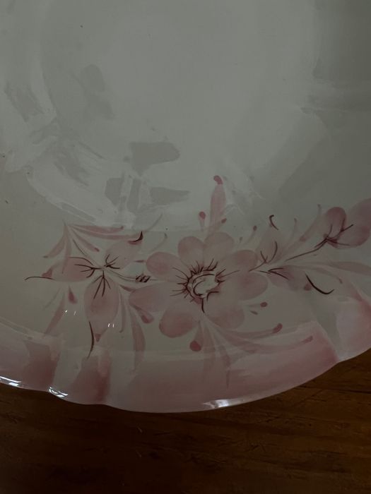 Jarro e bacia em faiança