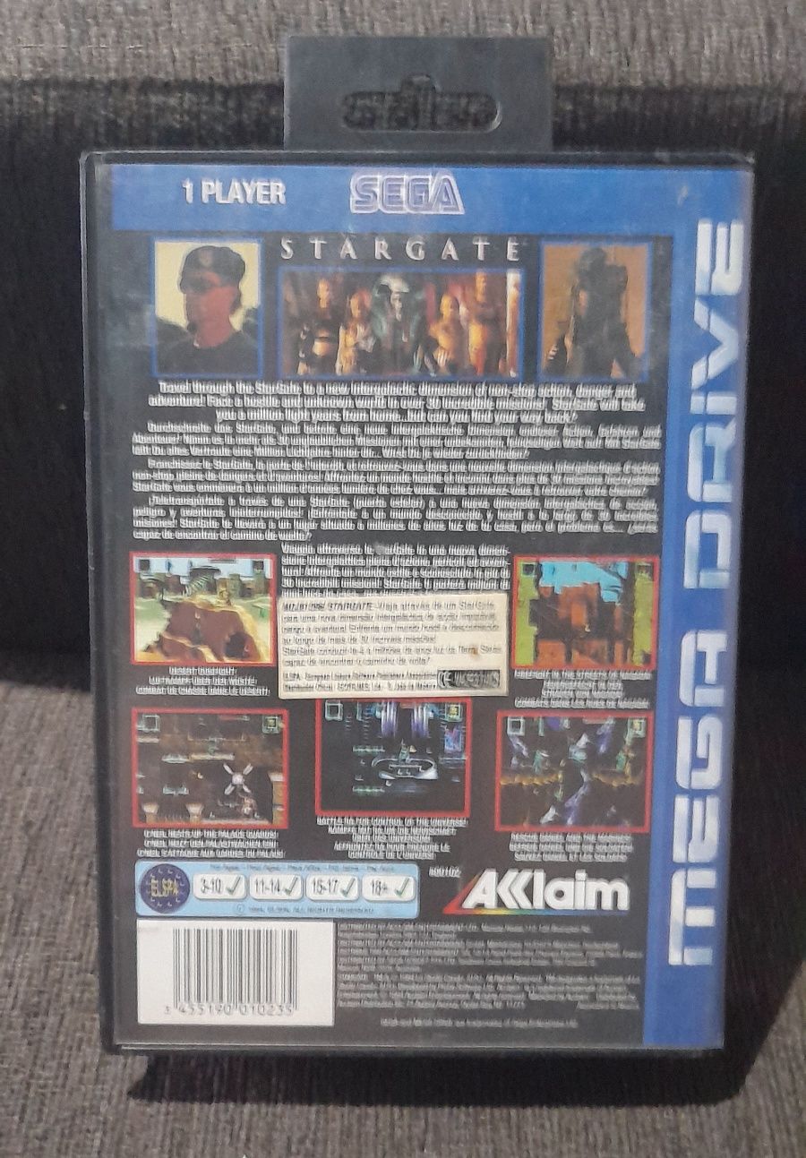 Caixa e manual jogo Stargate mega drive