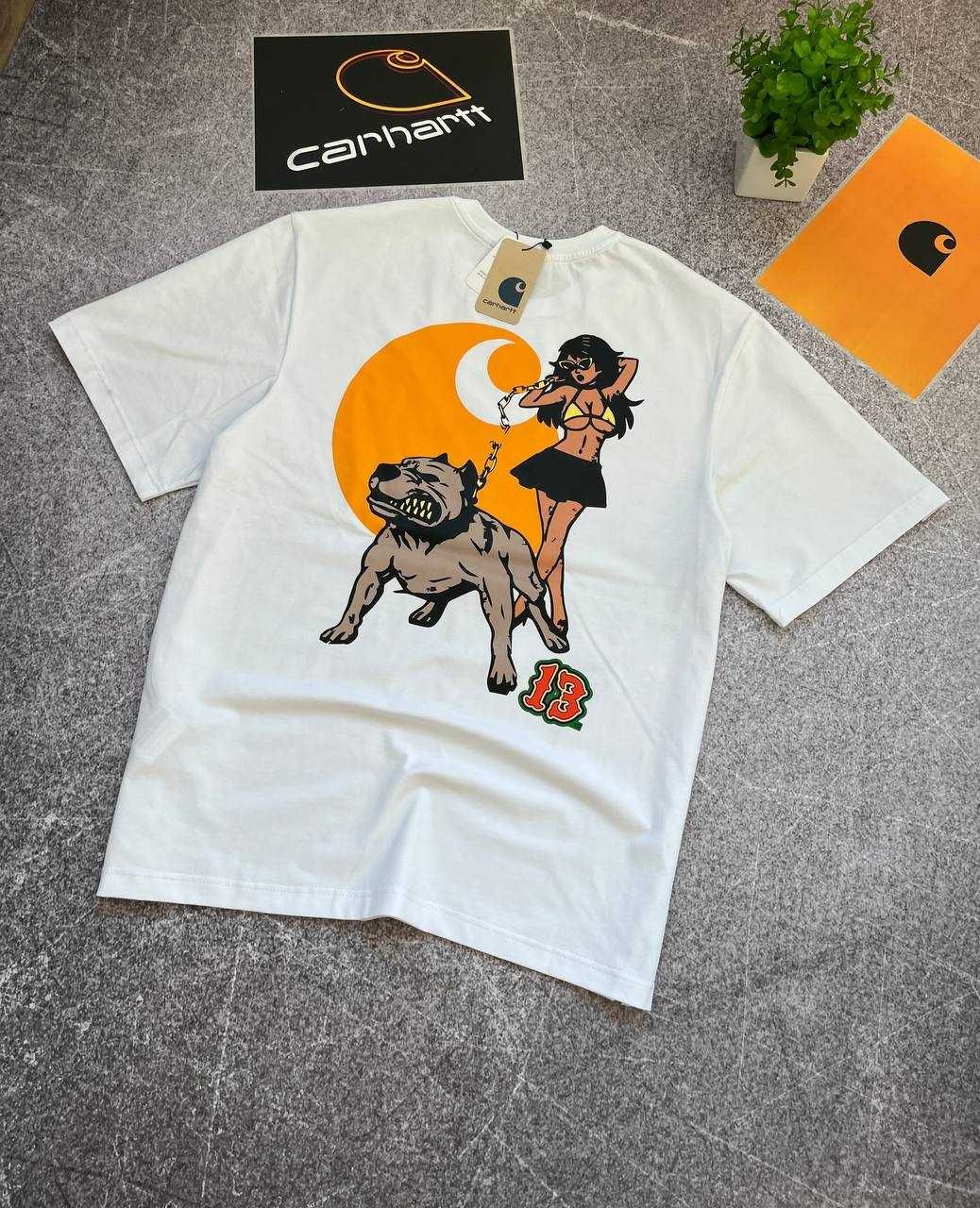 Біла Футболка Carhartt з бірками (кархарт)