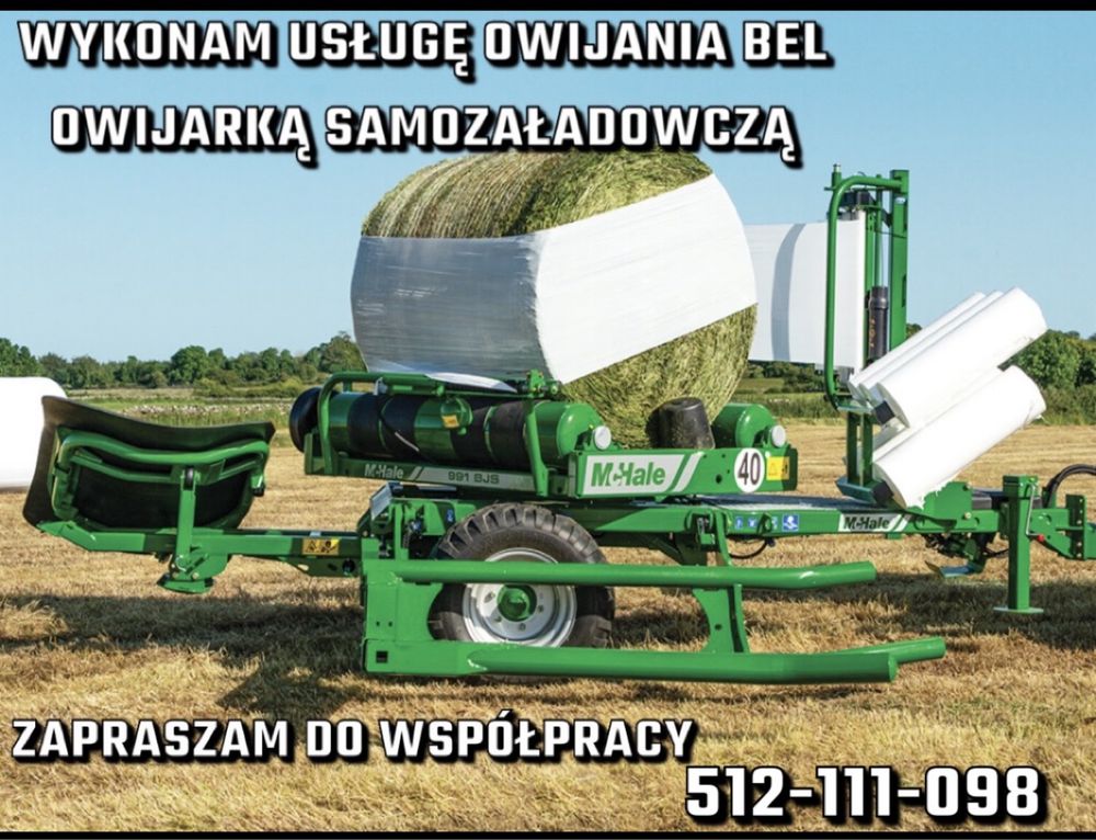 Owijanie bel owijarką samozaładowczą McHale