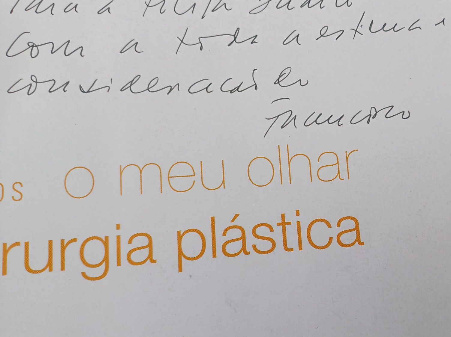 Cirurgia Plástica Francisco Campos Livro com assinatura do Próprio