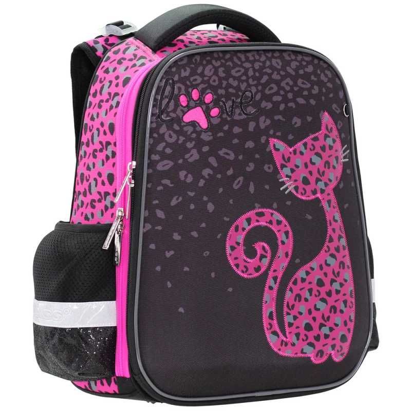 Ранець, шкільний рюкзак CLASS "Love&Cat" + пляшечка Kite