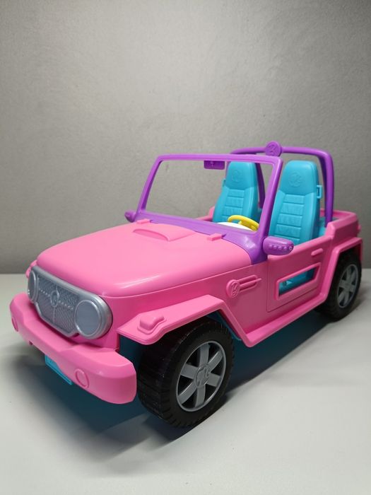Samochód dla lalki Barbie Jeep Różowy Plażowy