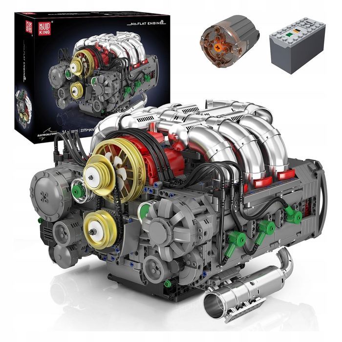 Klocki 2375 el. Flat-six boxer silnik konstrukcja Mould King 10181