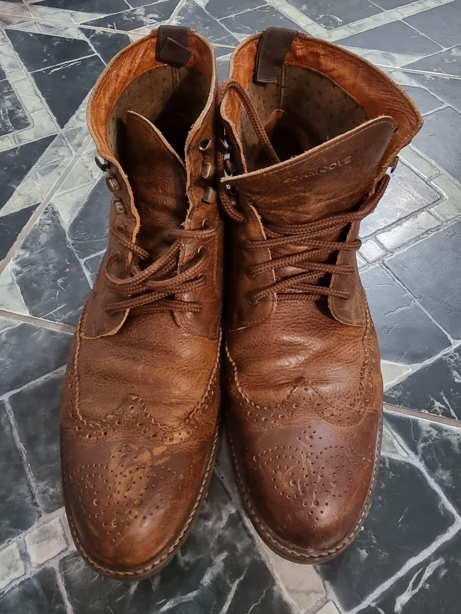 Buty skórzane męskie, sztyblety