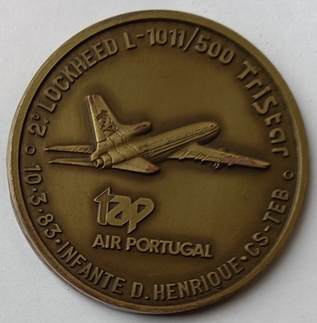 Medalhas comemorativas TAP dos primeiros Lockheed L-1011/500 TriStar
