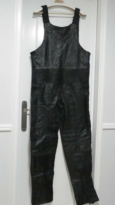 Jardineiras de cabedal - motard (tamanho M - 1,75/79Kg)