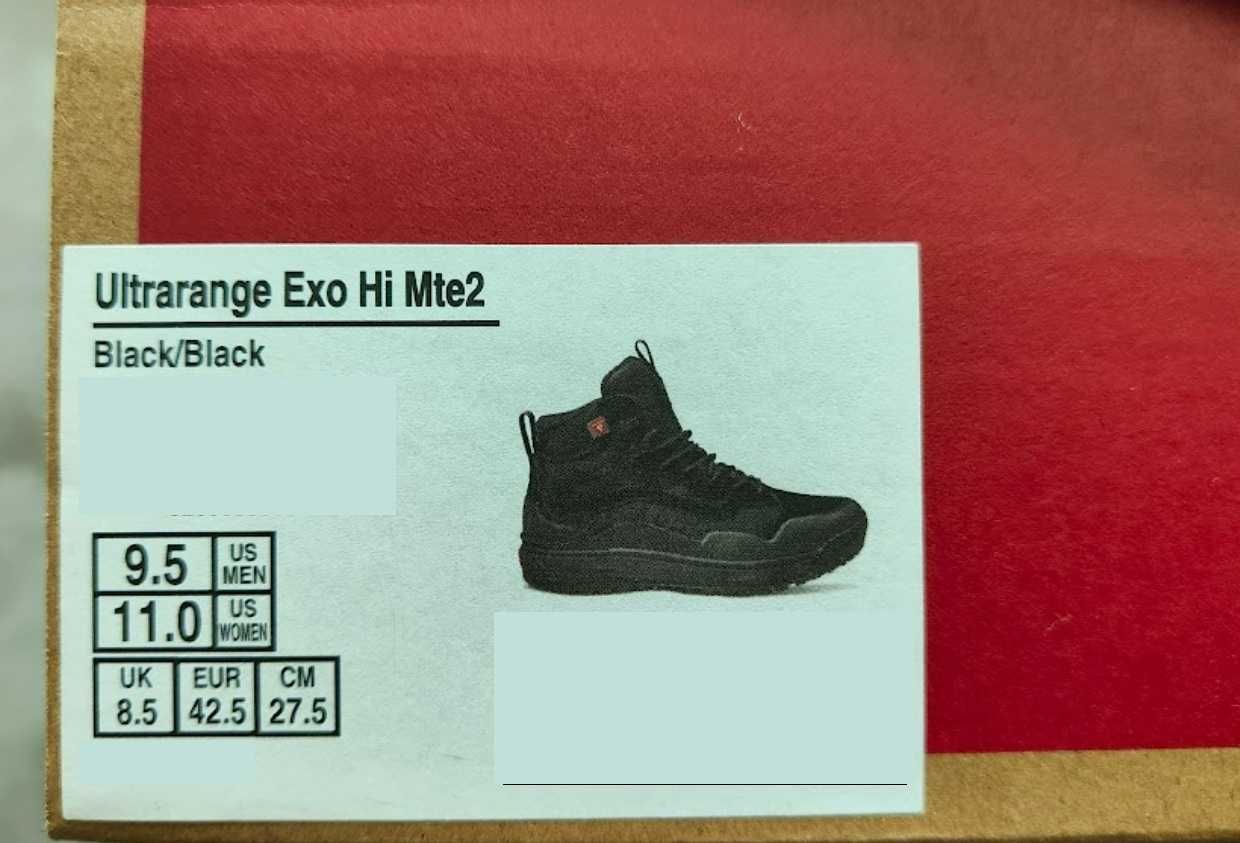 Botas VANS ULTRARANGE EXO Mte2 - tamanho 42.5 - como novas -Cor: Preto