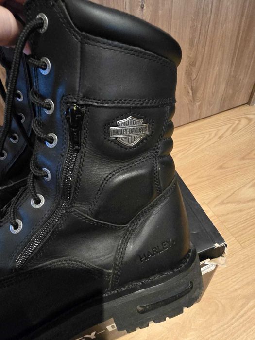 Botas masculinas autênticas Harley Davidson tamanho 42+.