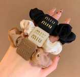 Резинки гумки для волосся шовкові Fashion MIU MIU