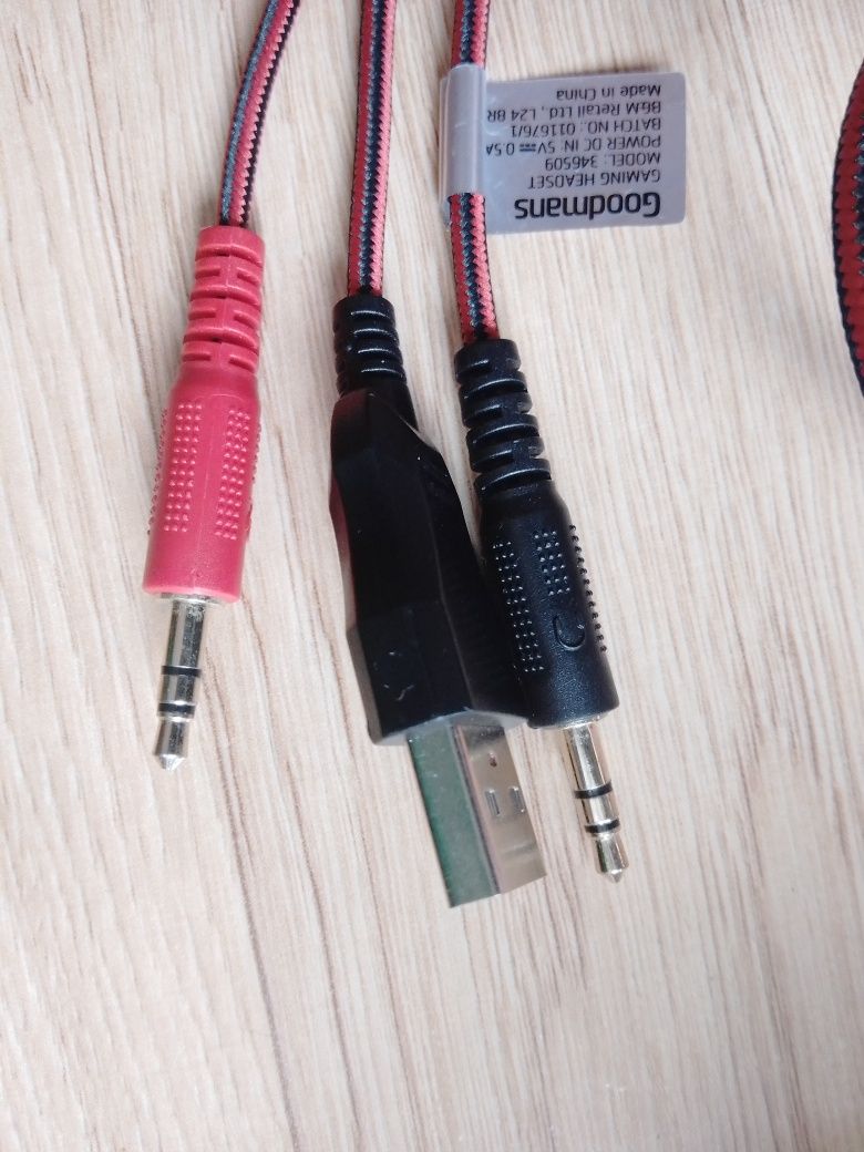 Słuchawki gamingowe goodmans USB mini Jack 2,5m