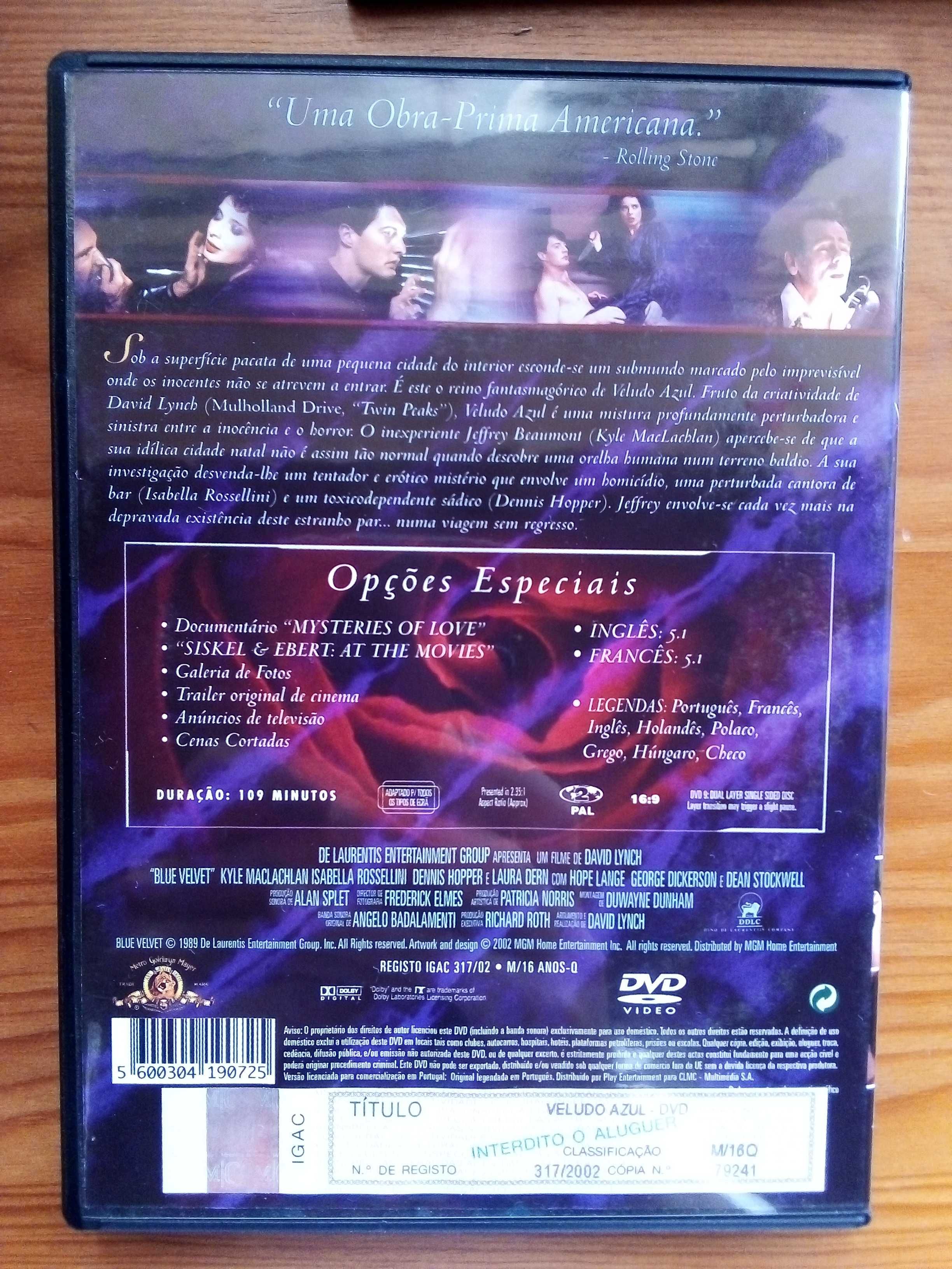 Veludo Azul Blue Velvet Isabella Rossellini Kyle MacLachan David Lynch