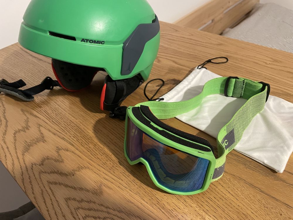 Kask i gogle ATOMIC dla 8-10 latka