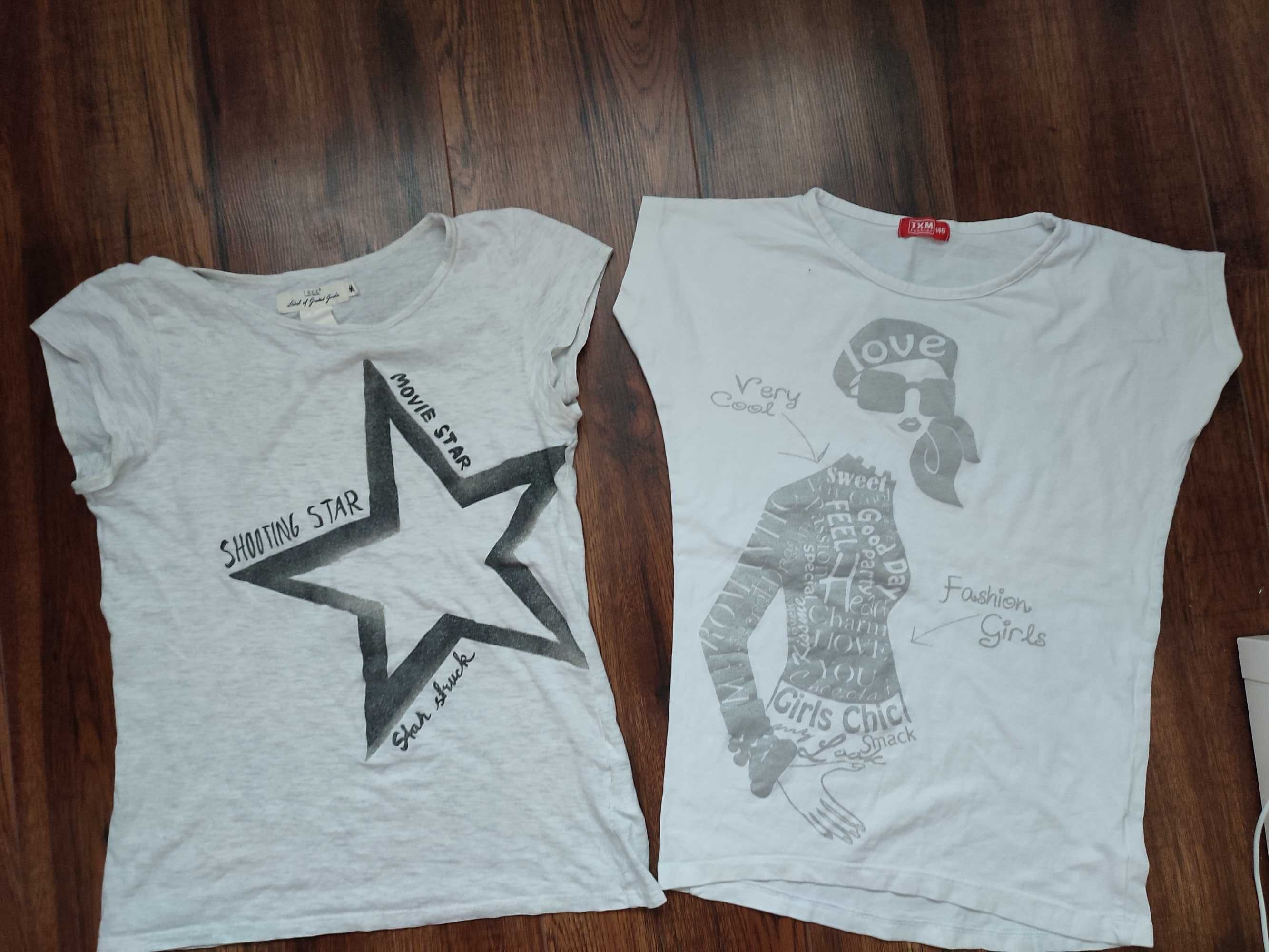 2x koszulka H&M r.146 dla dziewczynki