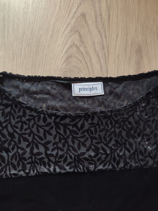 Czarna krótka sukienka tunika aksamitna