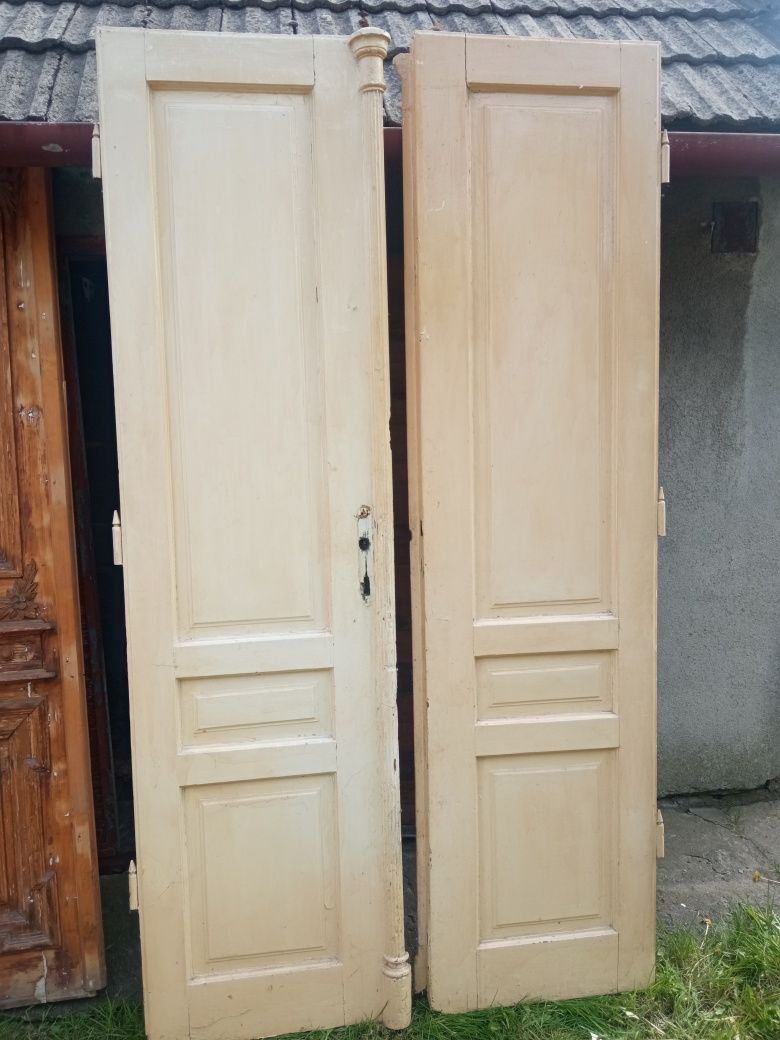 Drzwi stare drewniane pokojowe antyki starocie