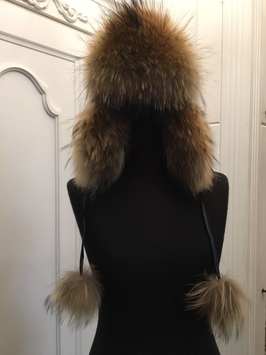 WITTCHEN piękna czapka z futra szopa i skóry owczej