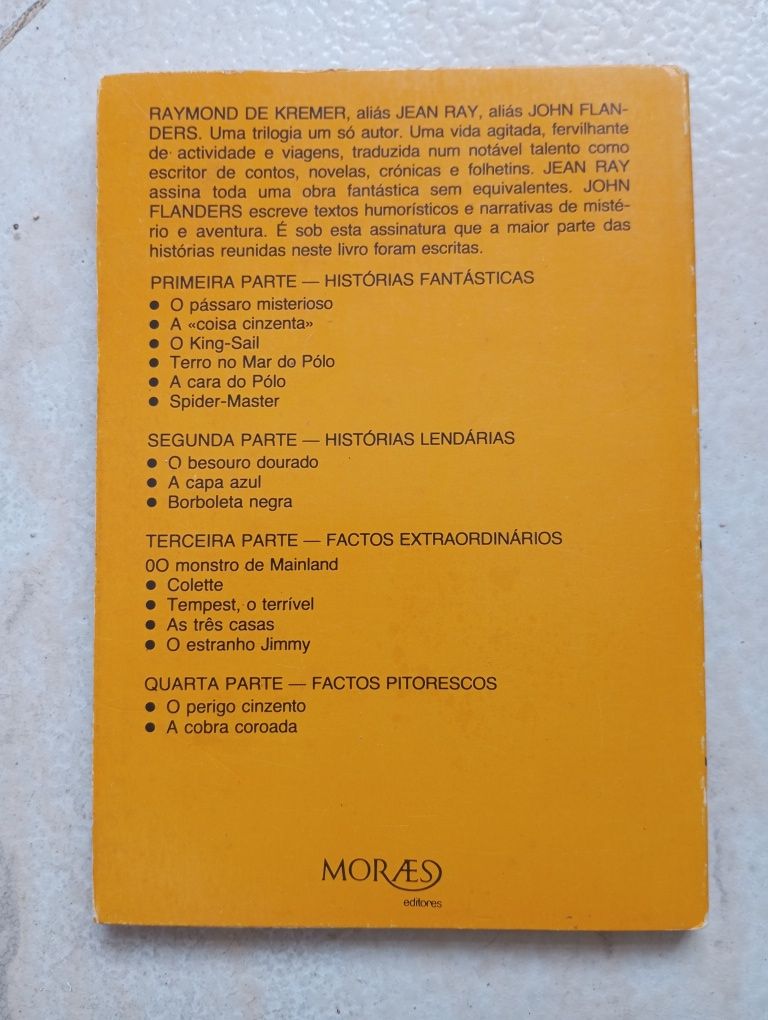 Bestiário Fantásticob de Jean Ray e Jonh Flandres 1 edição de 1978  ed