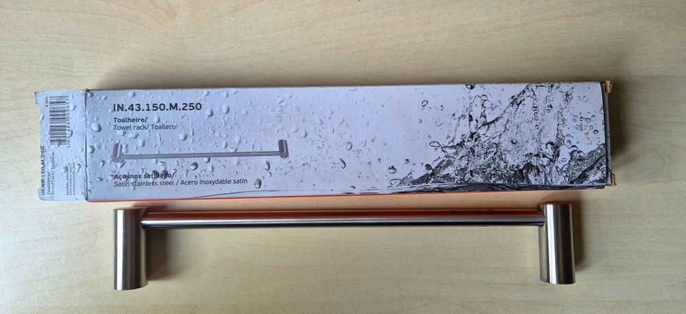 Conjunto de dois Toalheiros Aço Inox Satinados - JNF Fine Series