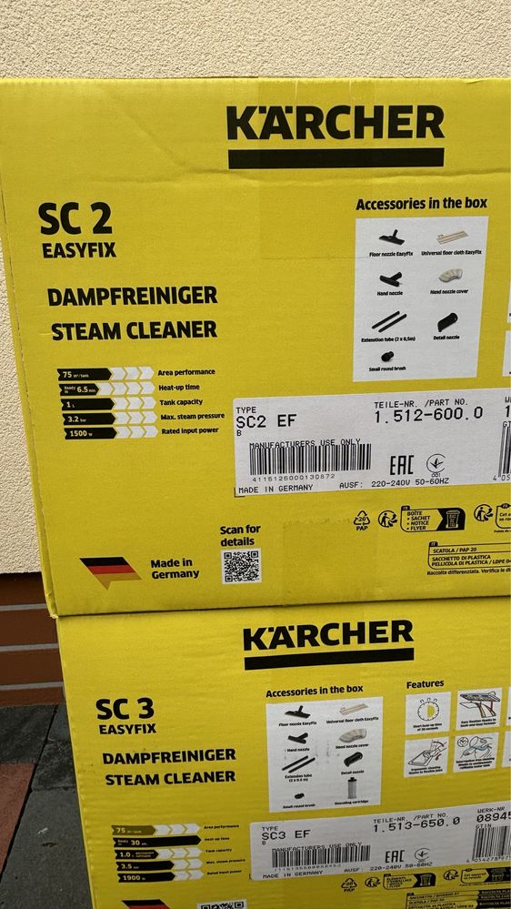 Модель 2025 Karcher sc2 easyfix sc3 пароочисник sc4 пароочиститель
