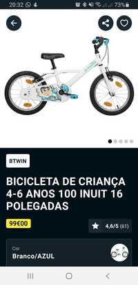 Bicicleta criança 4-6 anos 16"