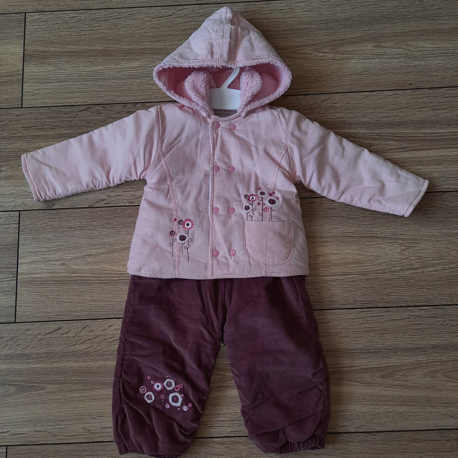 Elegancki komplet kurtka + spodnie ocieplane 12m r.74