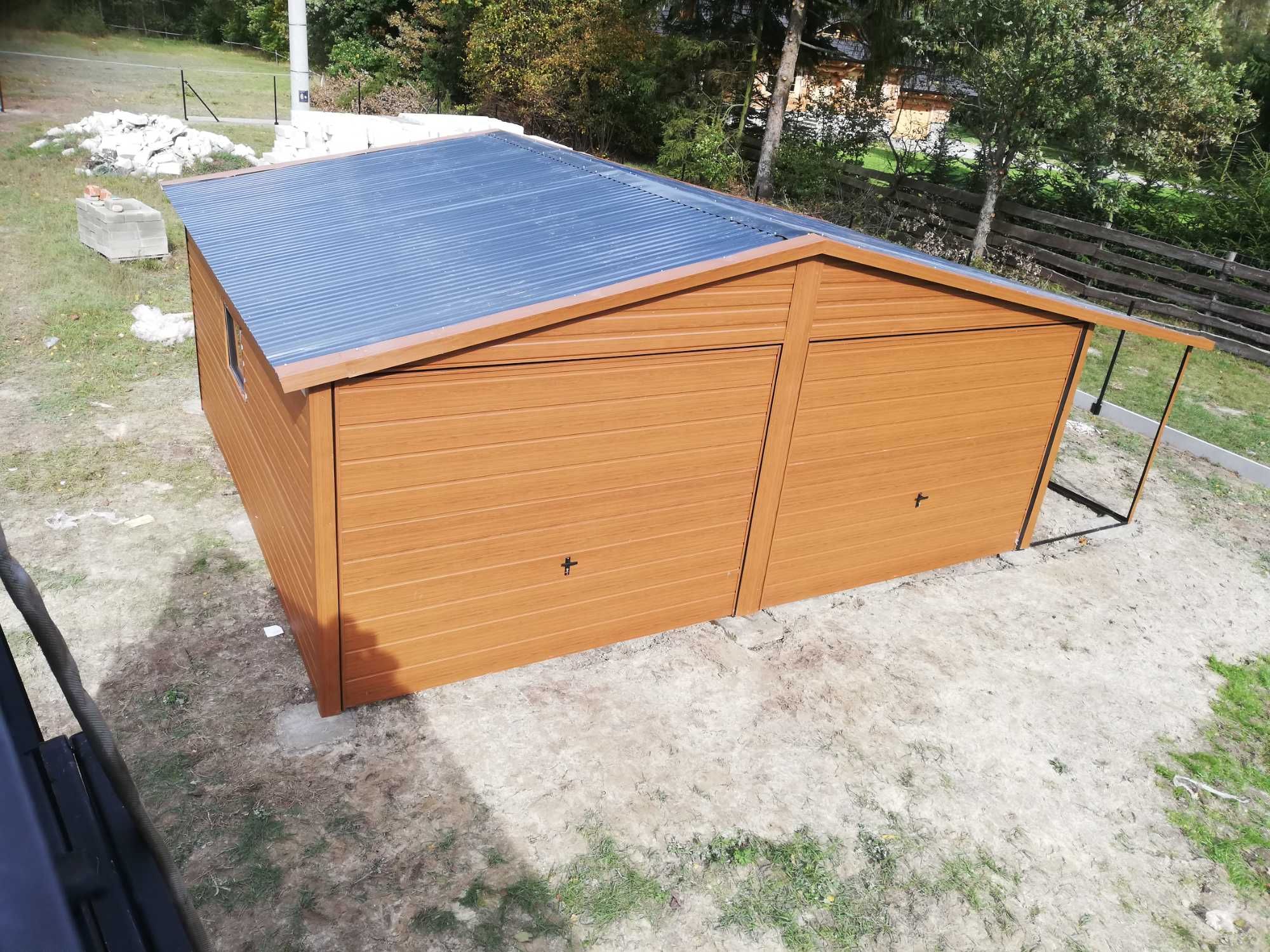GARAŻ PREMIUM 6x5 Złoty Dąb Orzech Dowóz Montaż