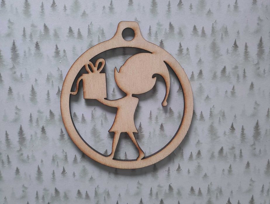 bombka sklejka 10 cm decoupage scrapbooking mod21