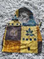 Torba na zakupy materiałowa składana handmade