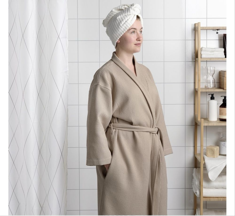 Вафнльный   халат ikea
